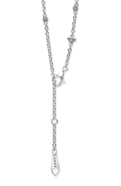 Lagos Caviar Luxe Diamond Heart Pendant Necklace In Gold