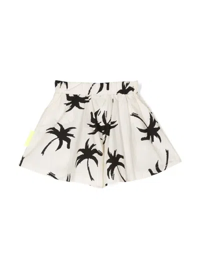 Barrow Patterned Elasticated Shorts In Neutrals