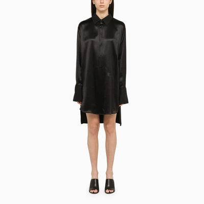 Shop Loewe | Black Deconstructed Silk Dress