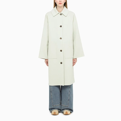 Shop Loewe Light Green Wool Coat