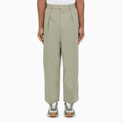 Shop Loewe | Cotton Sage Trousers In Green
