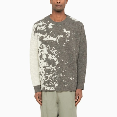 Shop Loewe Regular Grey/white Sweater