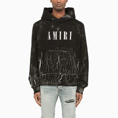 Amiri - Tie-Dye Moon-print Sweatshirt - Men - Wool/Cotton - L - Black
