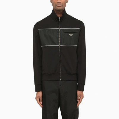 Shop Prada Black Sweatshirt With Zip