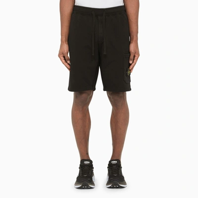 Shop Stone Island | Bermuda Shorts In Black Cotton Jersey