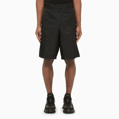 Shop Prada Black Recycled Nylon Shorts