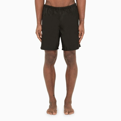 Shop Prada Black Re-nylon Swim Shorts