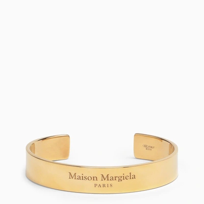 Shop Maison Margiela | High Gold Logo Bracelet In Metal