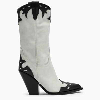 Shop Sonora | Milk/black Suede Boot In White