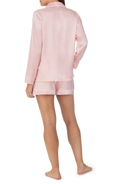 Shop Bedhead Pajamas Silk Short Pajamas In Ice Pink