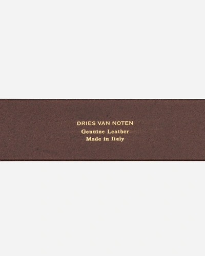 Shop Dries Van Noten Classic Leather Belt In Brown