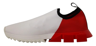 Shop Dolce & Gabbana White Red Sorrento Sandals Men's Sneakers