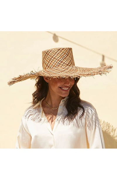 Eugenia Kim Valentina Wide Brim Straw Sun Hat In Brown/ Multi