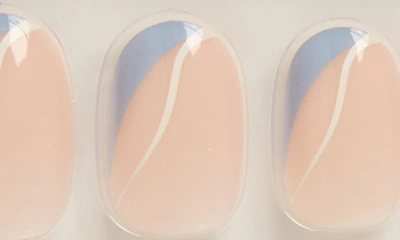 Shop Static Nails Round Pop-on Reusable Manicure Set In Soft Blue Sway