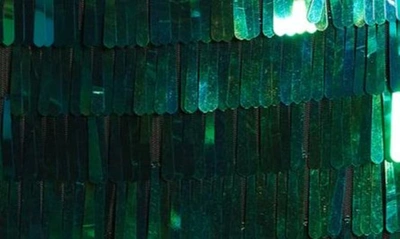 Sho By Tadashi Shoji Fringe Sequin Minidress In Shamrock