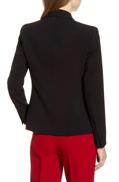 Shop Anne Klein Two-button Stretch Blazer In Anne Blk