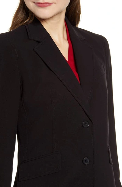 Anne Klein Two-button Stretch Blazer In Anne Blk