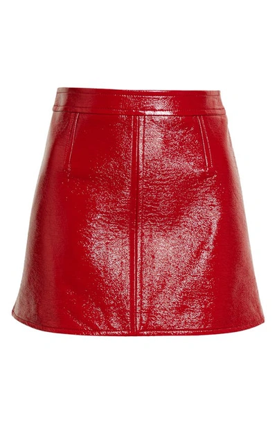 Shop Courrèges Re-edition Vinyl Miniskirt In Red