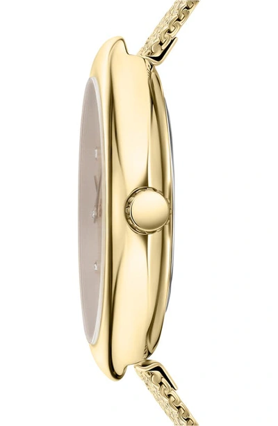 Shop Versus Versace Lea Mesh Strap Watch, 35mm In Yellow Gold