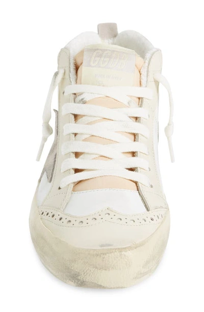 Shop Golden Goose Mid Star Sneaker In White/ Ivory/ Lilac/ Grey