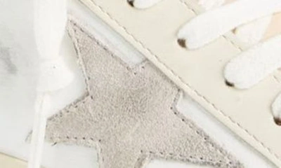 Shop Golden Goose Mid Star Sneaker In White/ Ivory/ Lilac/ Grey