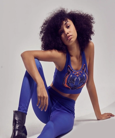 Shop Bereal Tigress Sports Bra In Blue