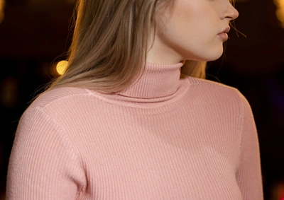 Shop Bereal Blush High Neck Jumper In Pink