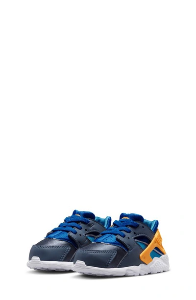 Shop Nike Huarache Run Sneaker In Diffused Blue/ Blue/ Orange