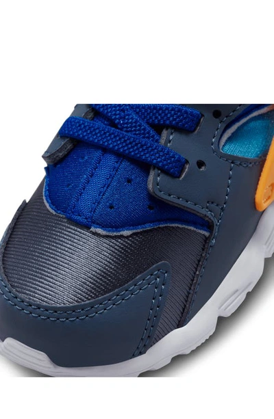 Shop Nike Huarache Run Sneaker In Diffused Blue/ Blue/ Orange