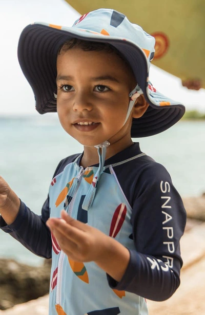 Shop Snapper Rock Kids' Retro Surf Bucket Hat In Blue