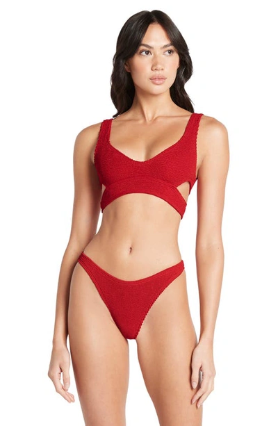 Shop Bound By Bond-eye Nino Cutout Bikini Top In Baywatch Red