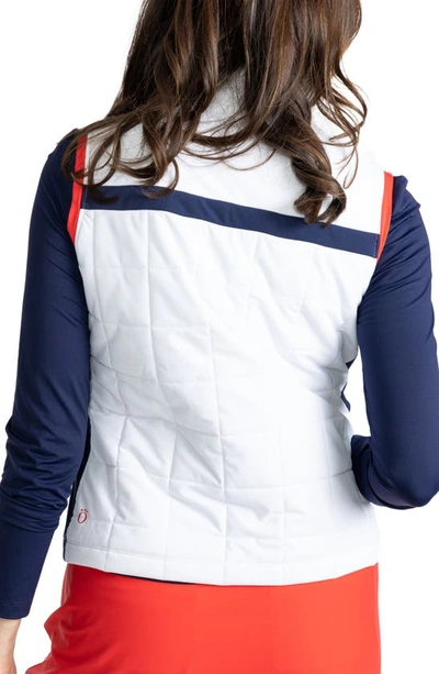 Shop Kinona Chill Layer Quilted Zip-up Vest In White