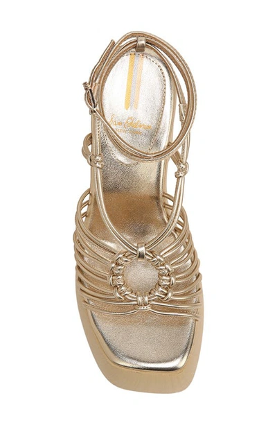 Shop Sam Edelman Gia Platform Strappy Sandal In Gold Leaf