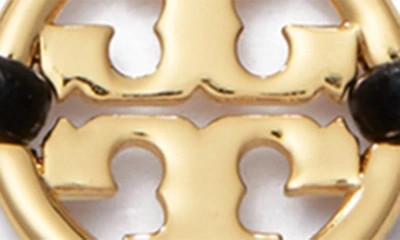 Shop Tory Burch Miller Logo Slider Bracelet In Tory Gold / Black
