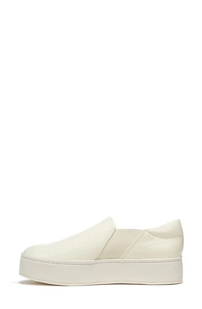 Shop Vince Warren Platform Slip-on Sneaker In Marble Cream