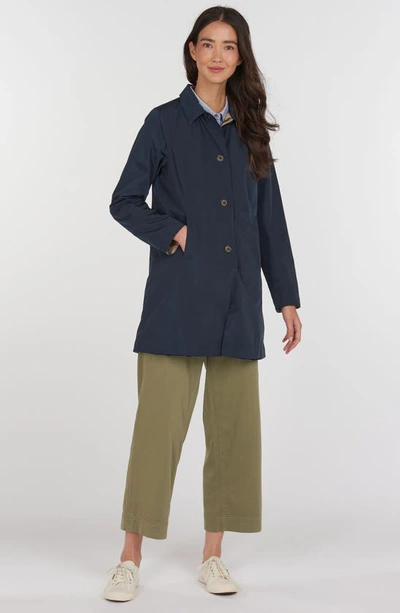 Shop Barbour Babbity Reversible Rain Jacket In Navy/ Dress