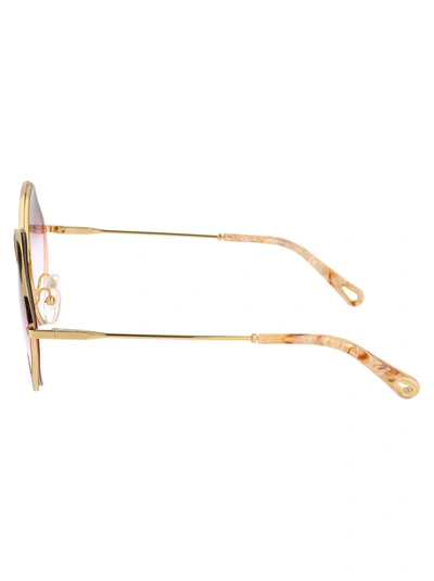 Shop Chloé Women's Multicolor Metal Sunglasses