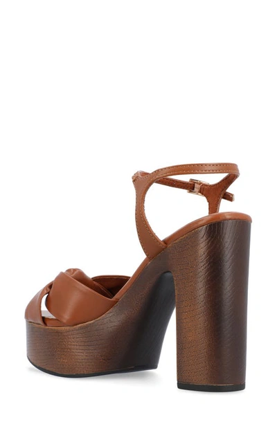 Shop Journee Collection Tru Comfort Foam Lorrica Platform Sandal In Cognac