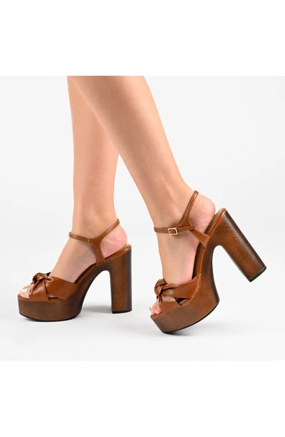 Shop Journee Collection Tru Comfort Foam Lorrica Platform Sandal In Beige