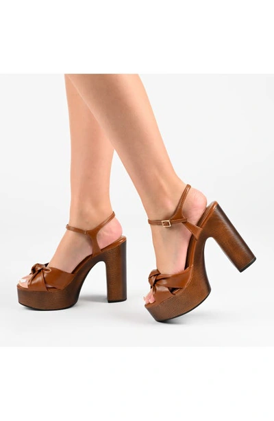 Journee Collection Tru Comfort Foam Lorrica Platform Sandal In Taupe