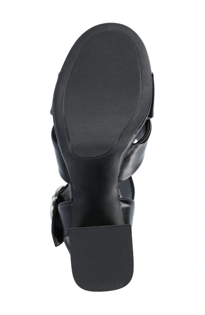 Journee Collection Akeely Block Heel Platform Sandal In Black