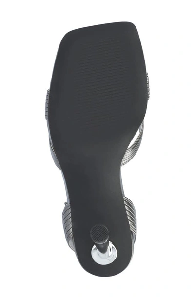 Journee Collection Annett Ribbed Strap Pump In Pewter