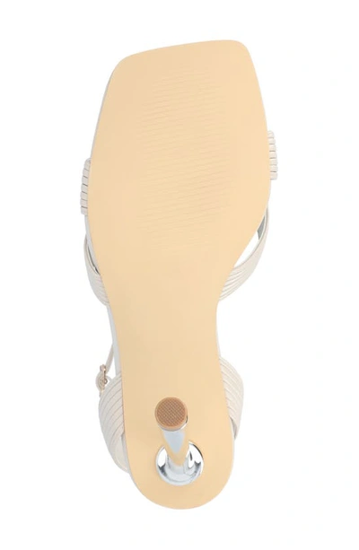 Journee Collection Annett Ribbed Strap Pump In Sand
