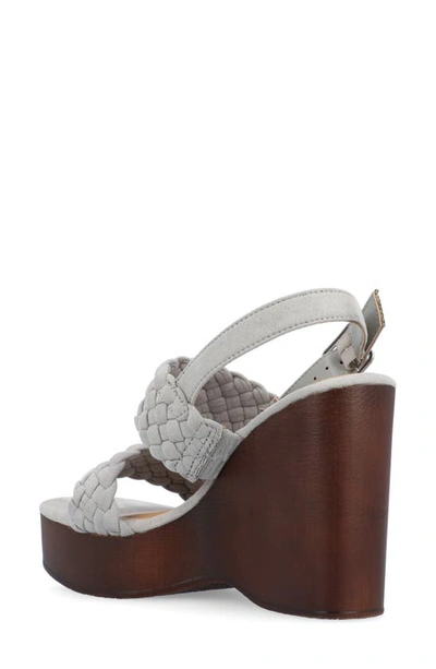 Shop Journee Collection Tru Comfort Foam Ayvee Wedge Sandal In Grey