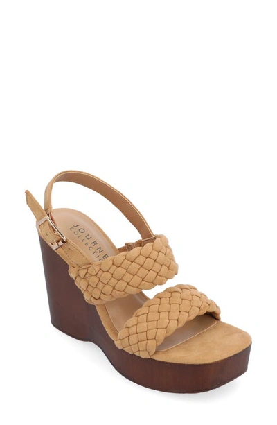 Journee Collection Tru Comfort Foam Ayvee Wedge Sandal In Tan