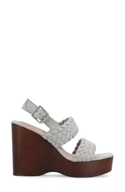 Shop Journee Collection Tru Comfort Foam Ayvee Wedge Sandal In Grey