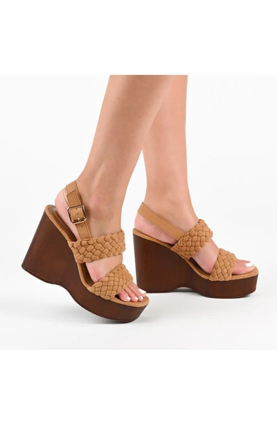 Journee Collection Tru Comfort Foam Ayvee Wedge Sandal In Tan