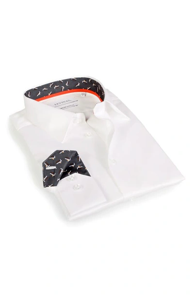 Shop Levinas Contemporary Fit Modern Business Dress Shirt In White