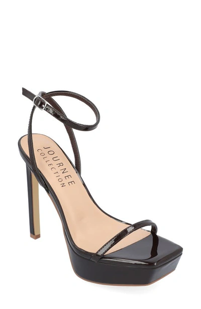Journee Collection Tru Comfort Foam Telilah Strappy Platform Sandal In Dark Brown