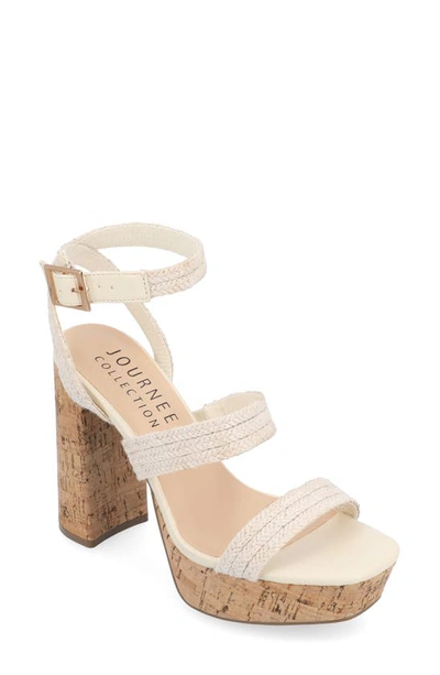 Shop Journee Collection Tru Comfort Foam Sienne Platform Sandal In Ivory